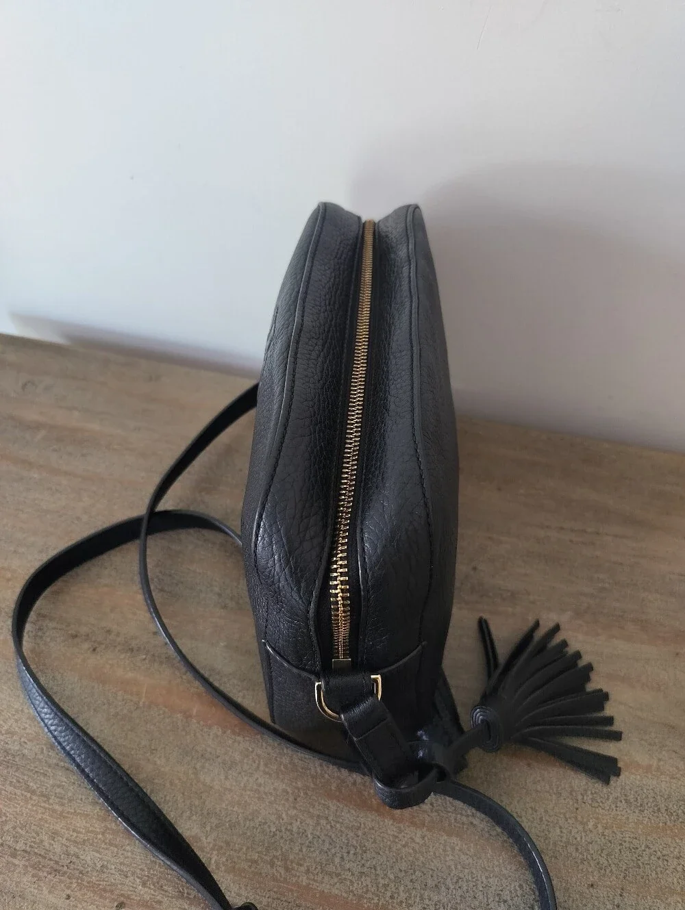 Tory Burch Black Pebbled Leather Crossbody Color Black You